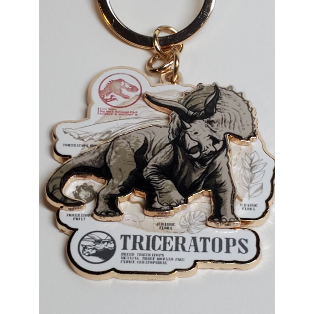 Universal Studios Jurassic World Triceratops Keychain